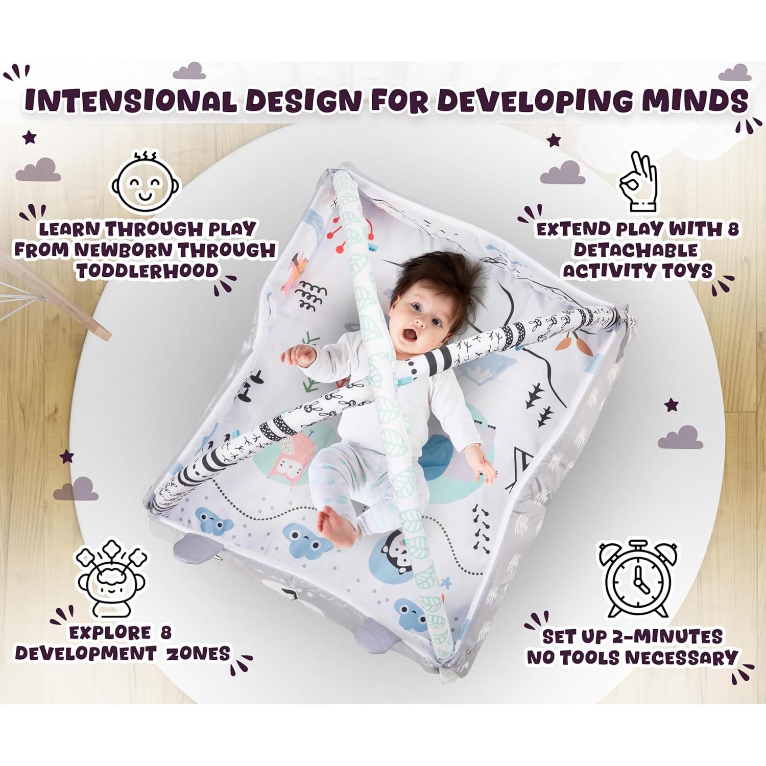 Alfombra de Juego para Bebés Tiempo Boca Abajo - 111x101cm