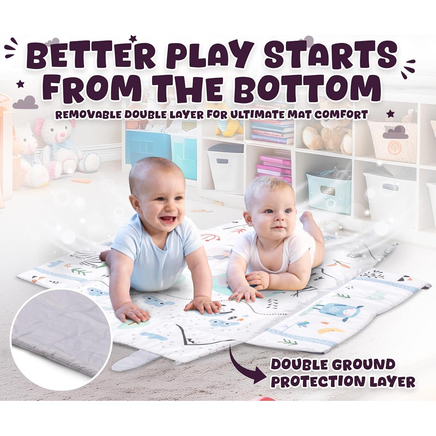 Alfombra de Juego para Bebés Tiempo Boca Abajo - 111x101cm