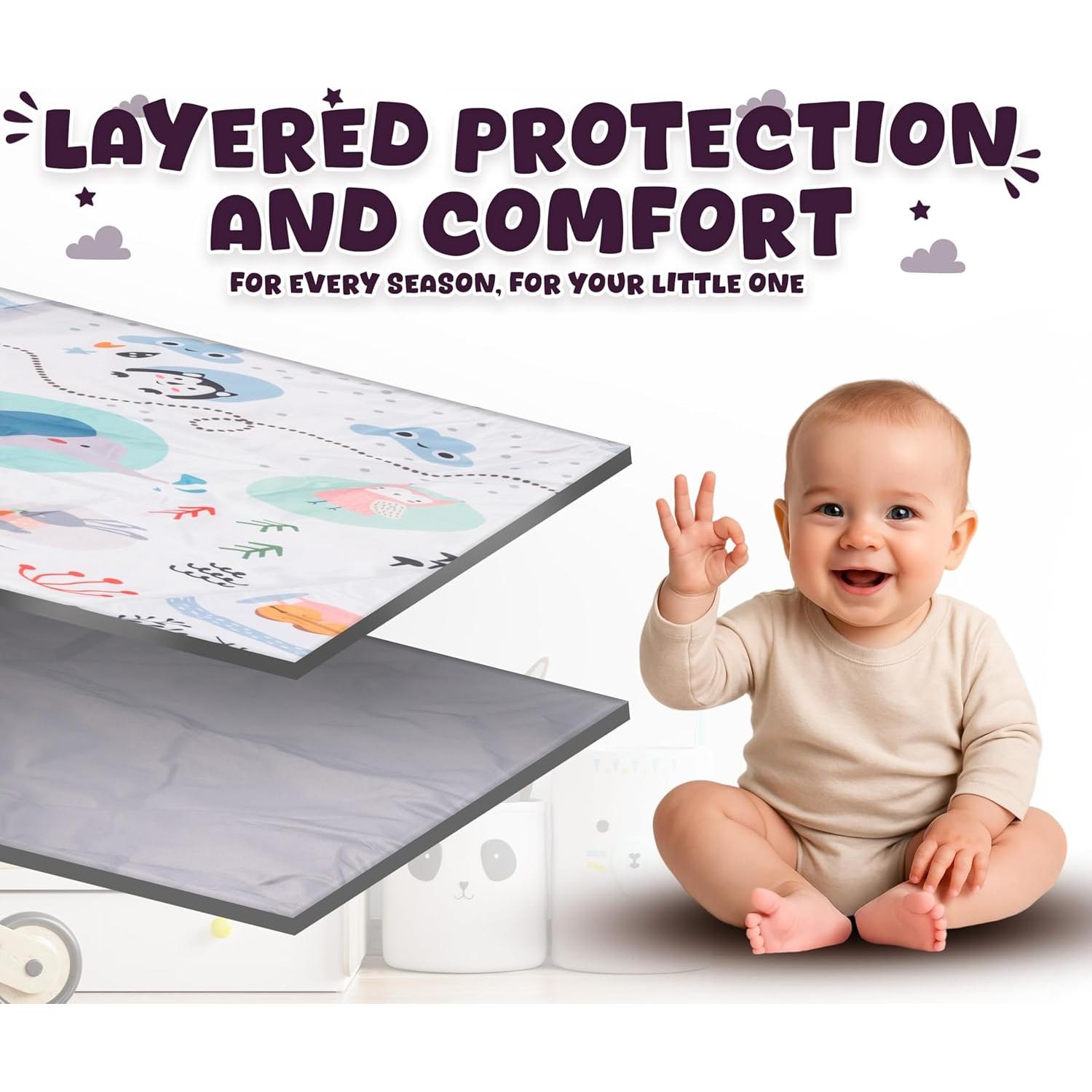 Alfombra de Juego para Bebés Tiempo Boca Abajo - 111x101cm