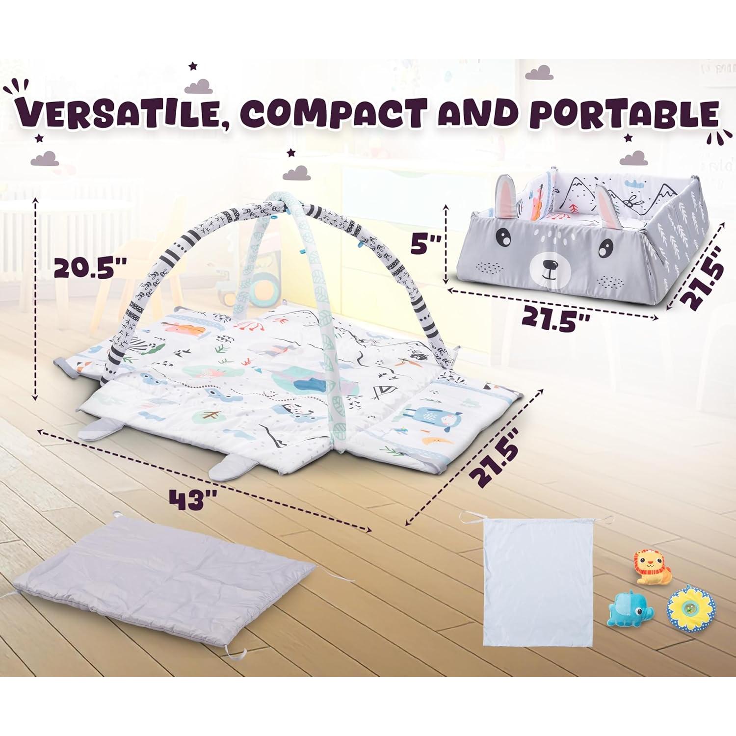 Alfombra de Juego para Bebés Tiempo Boca Abajo - 111x101cm