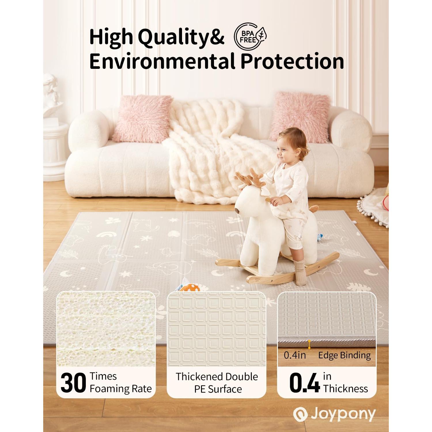 Alfombra de Juego JoyPony 200x180 cm Antideslizante Impermeable