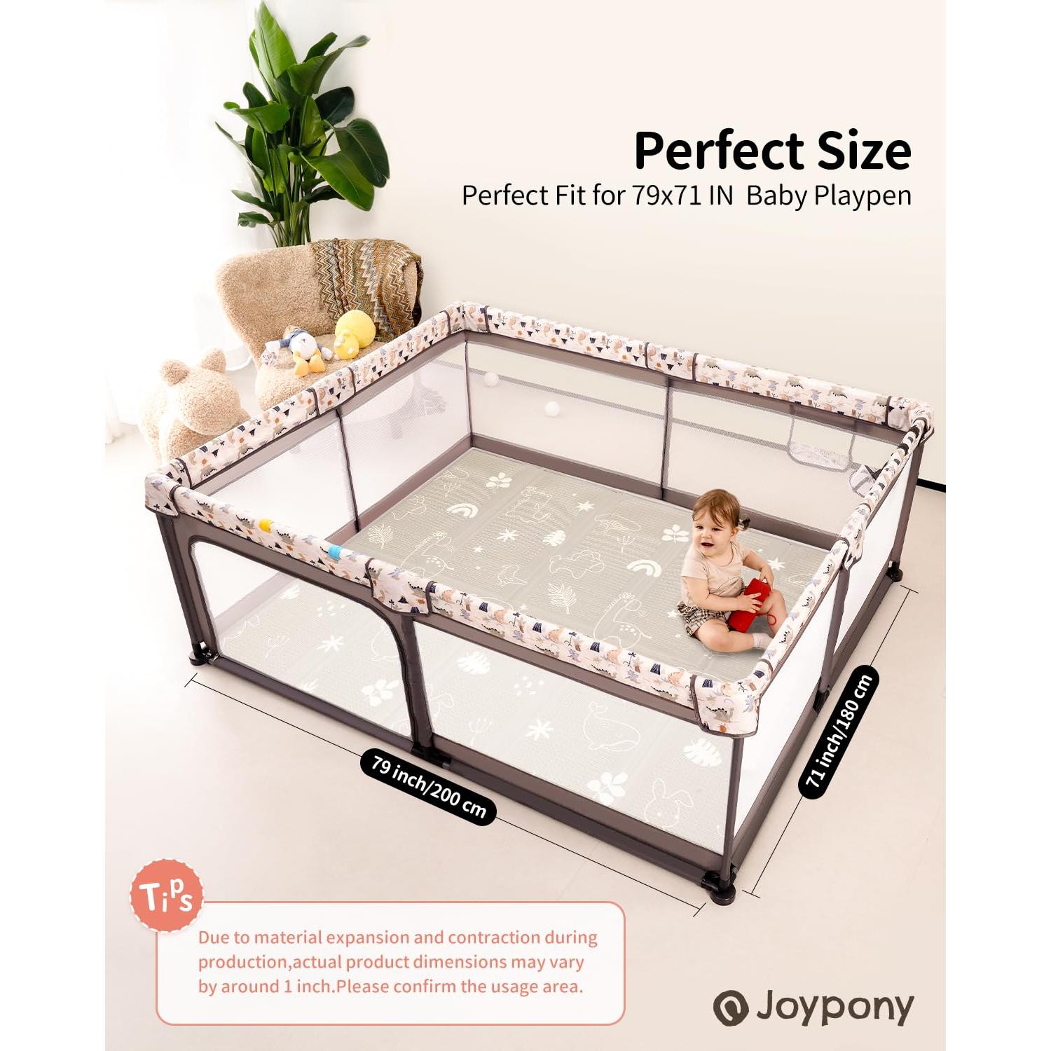 Alfombra de Juego JoyPony 200x180 cm Antideslizante Impermeable