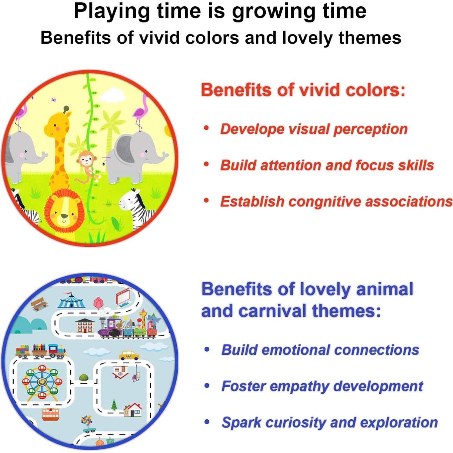 Alfombra de Juego Plegable KidzAdventure 180x150cm Azul Verde