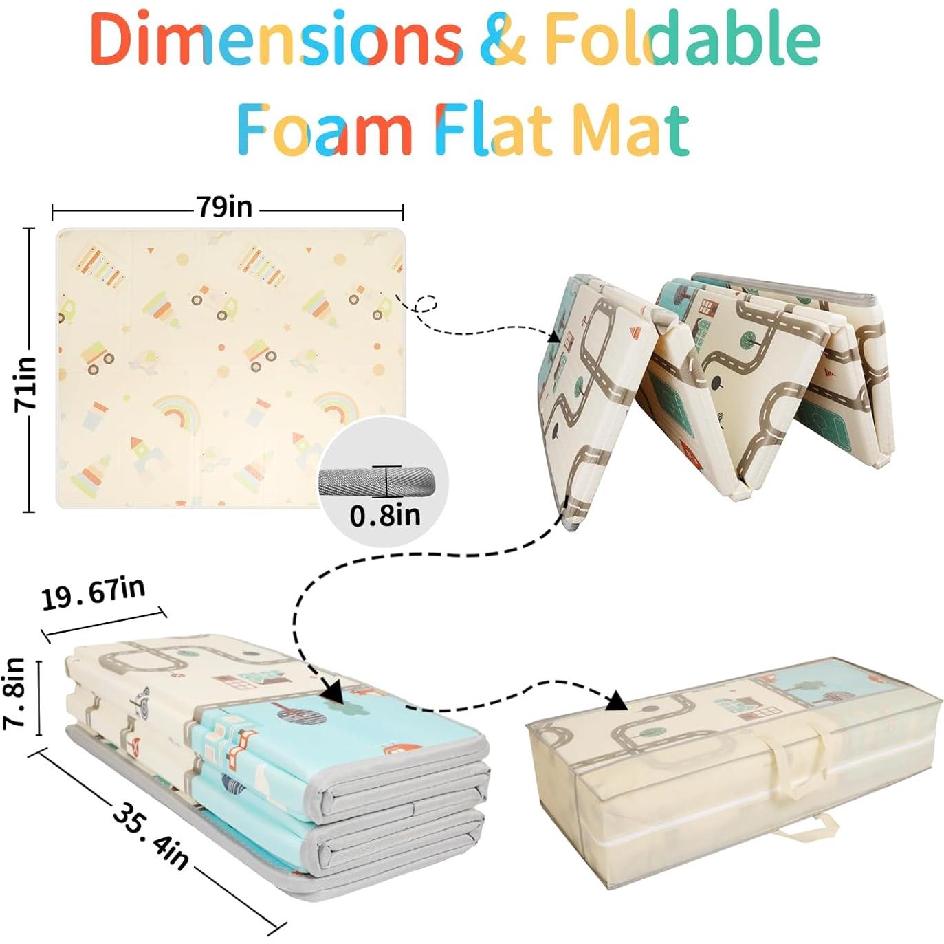 Alfombra de Juego Plegable CreateBay 200x180cm XPE Impermeable