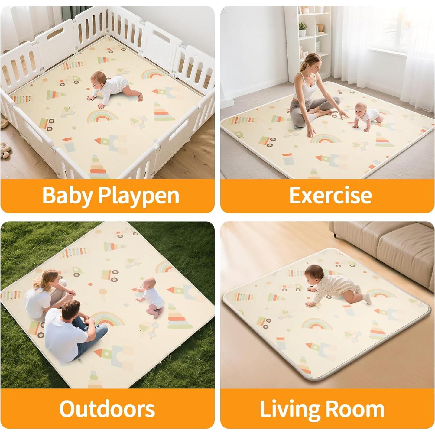 Alfombra de Juego Plegable CreateBay 200x180cm XPE Impermeable