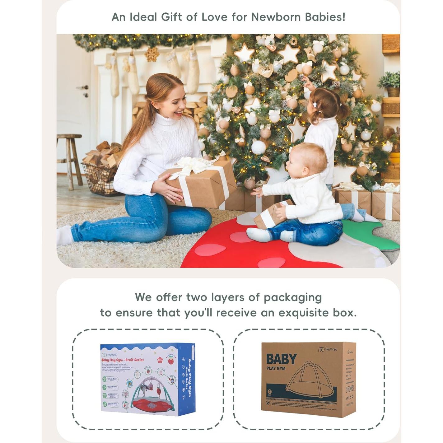 Alfombra de Juego para Bebés Fresa 9-en-1 con Juguetes