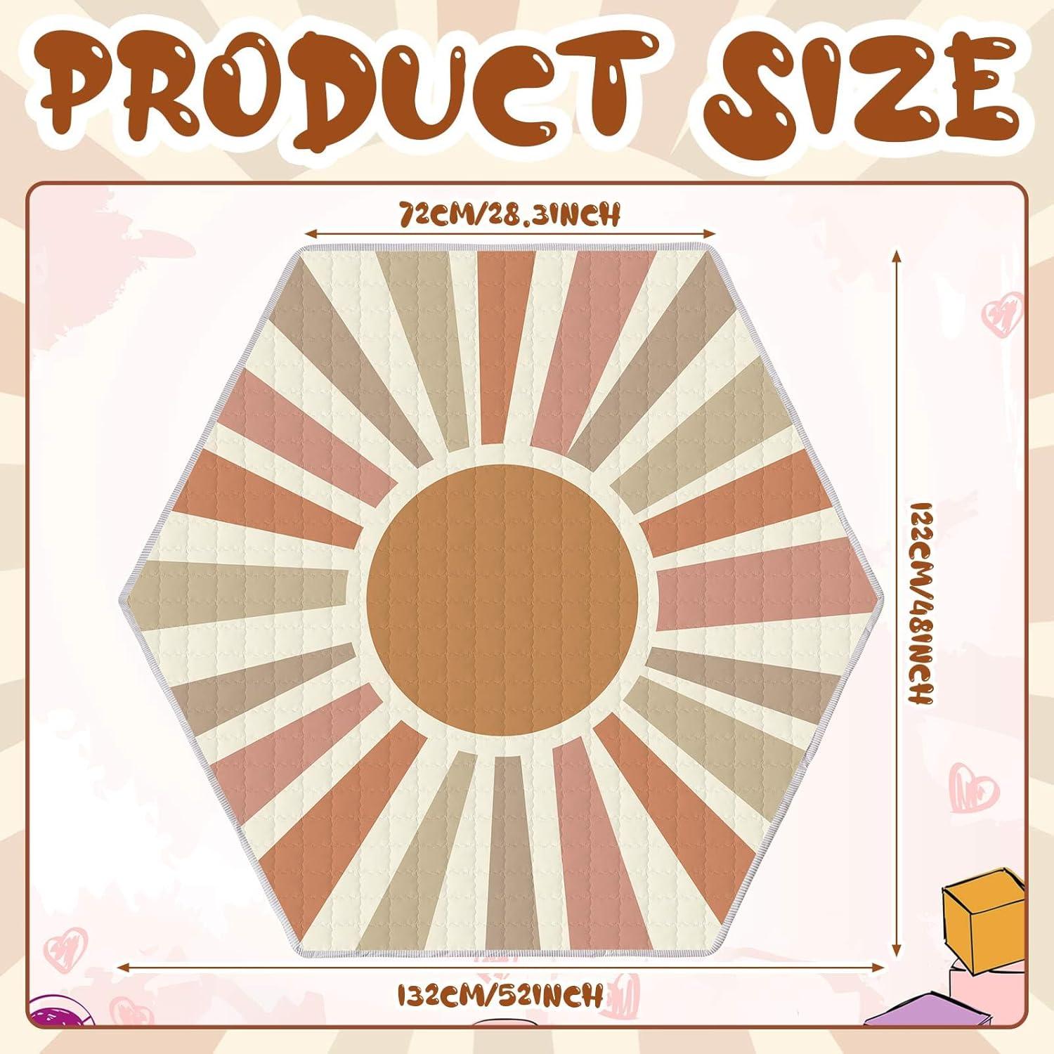 Alfombra de Juego Hexagonal Funtery para Bebés - Elemento Arcoíris