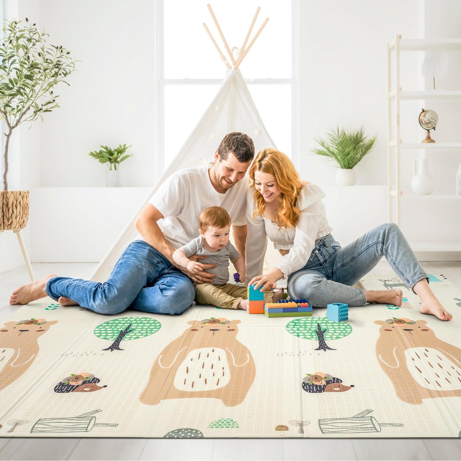 Alfombra de Juego Plegable Sorbus 1.78x2m Impermeable Amigos del Bosque