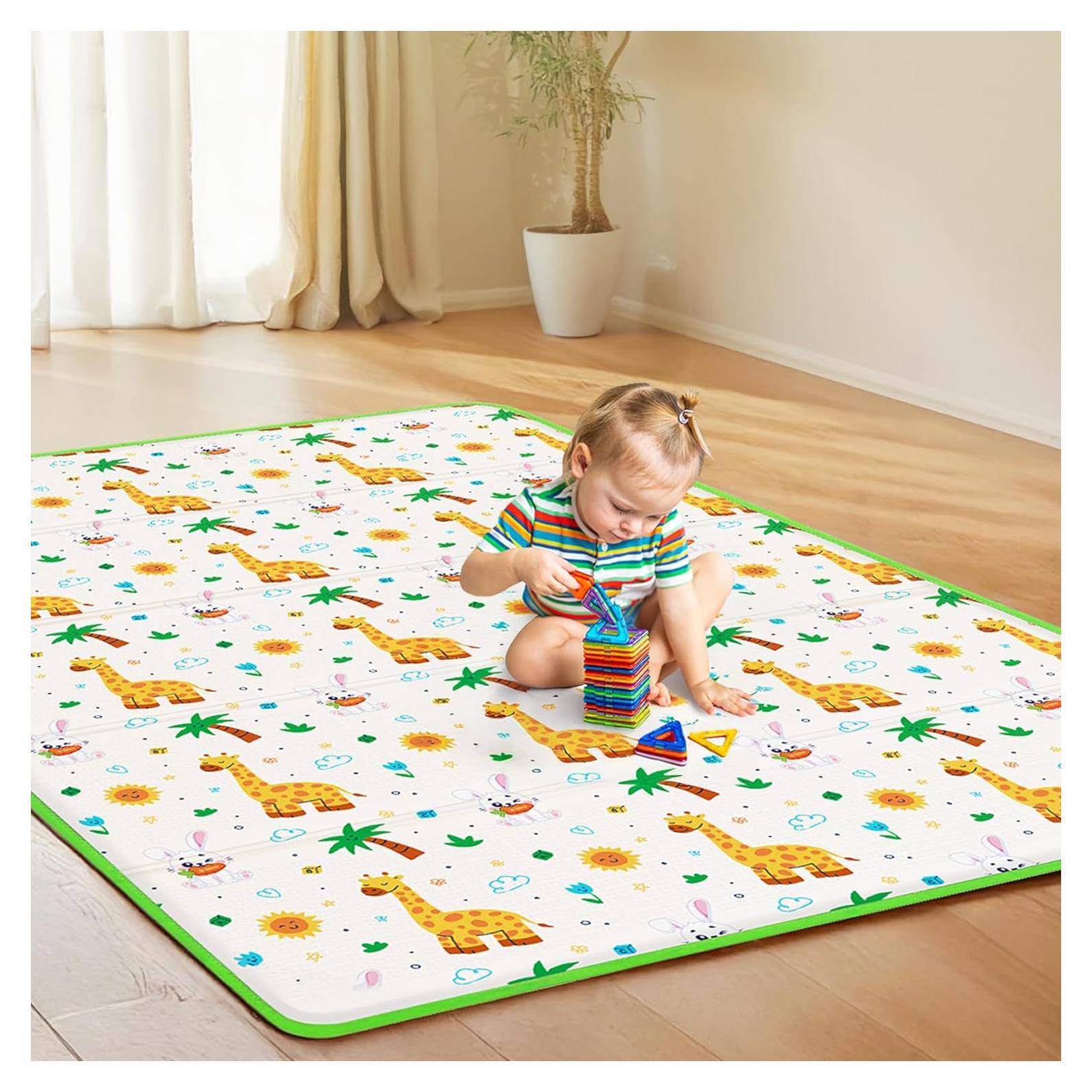 Alfombra de Juego Plegable para Bebés 127x196 cm Antideslizante