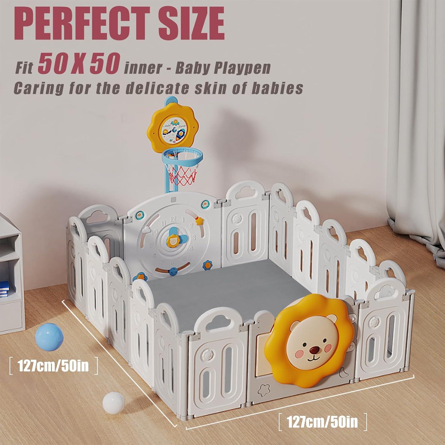 Alfombra de Juego para Bebé 50x50 cm Gris Claro Antideslizante