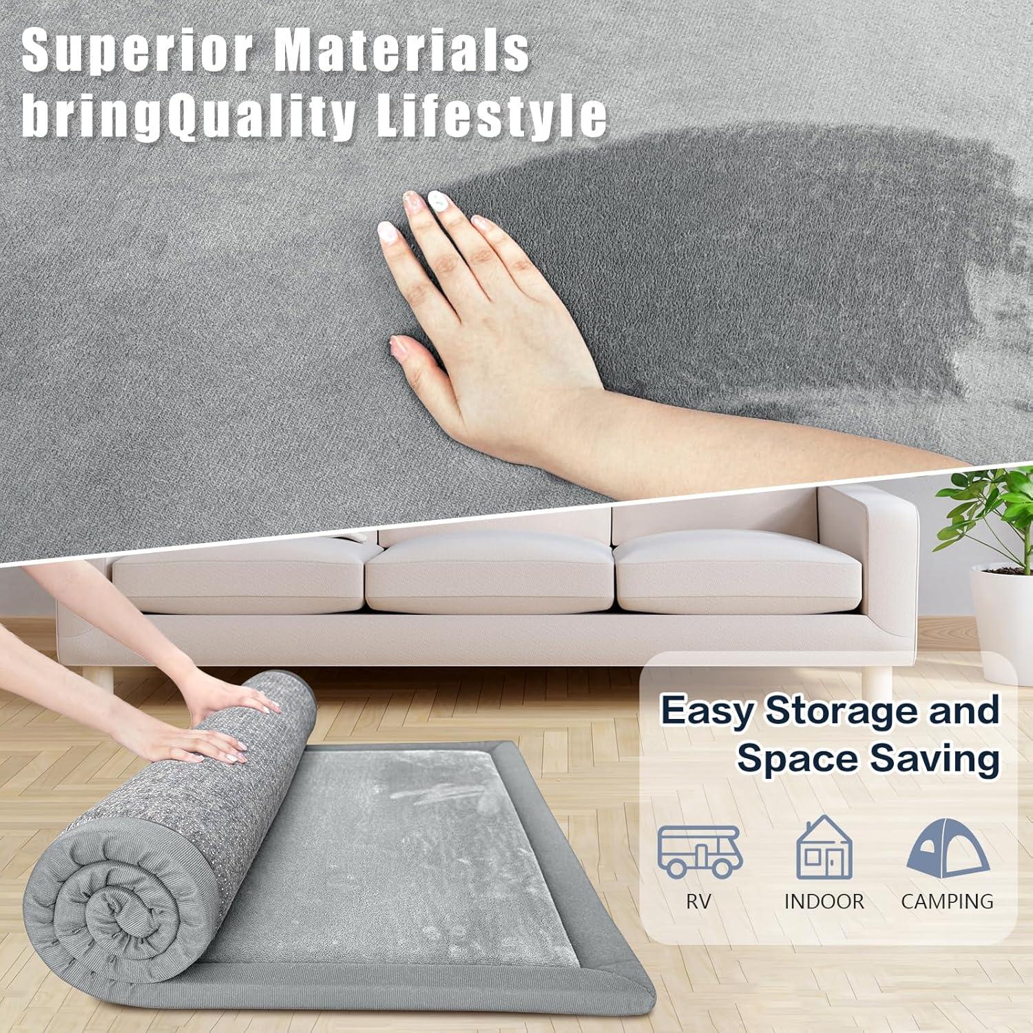 Alfombra de Juego para Bebé 50x50 cm Gris Claro Antideslizante