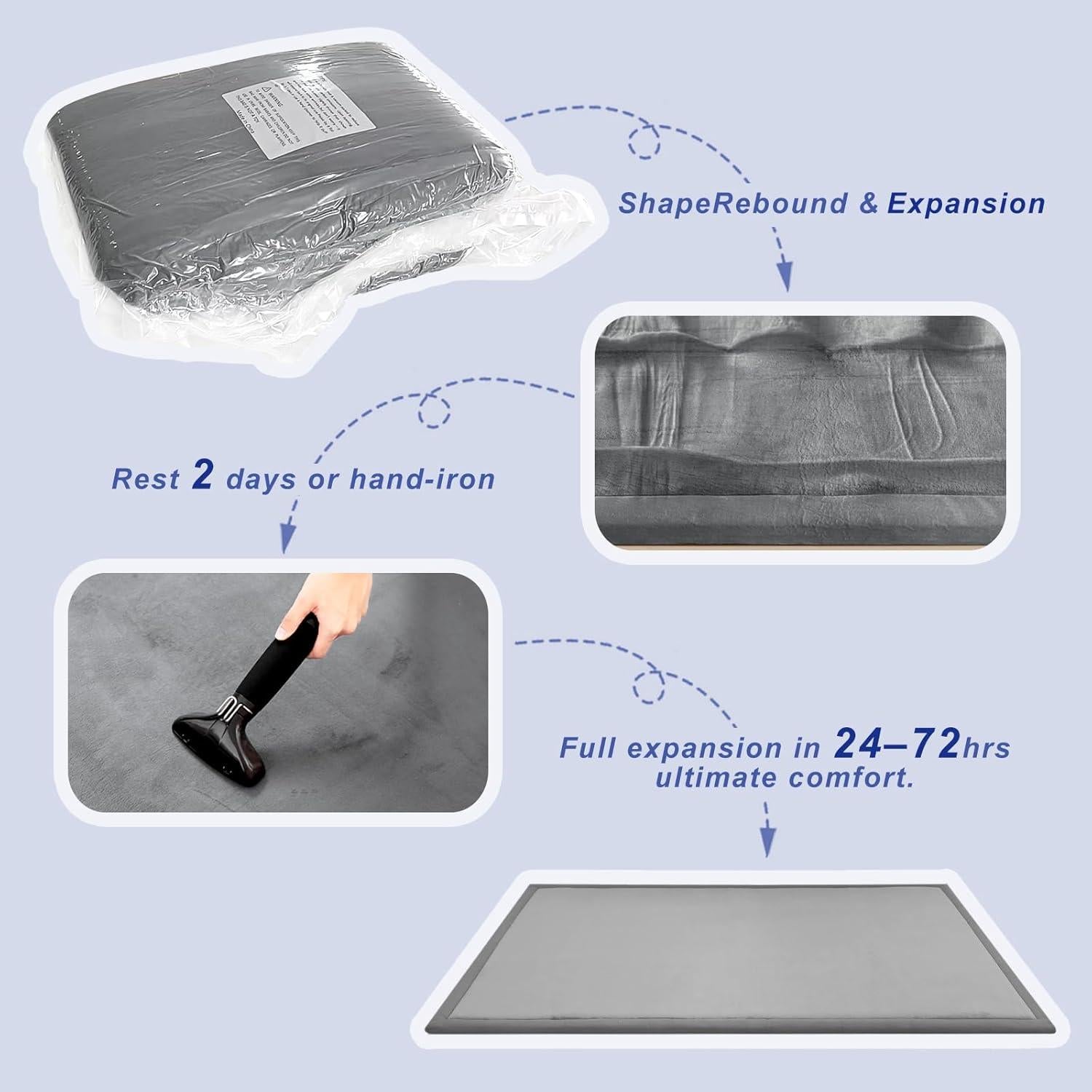 Alfombra de Juego para Bebé 50x50 cm Gris Claro Antideslizante