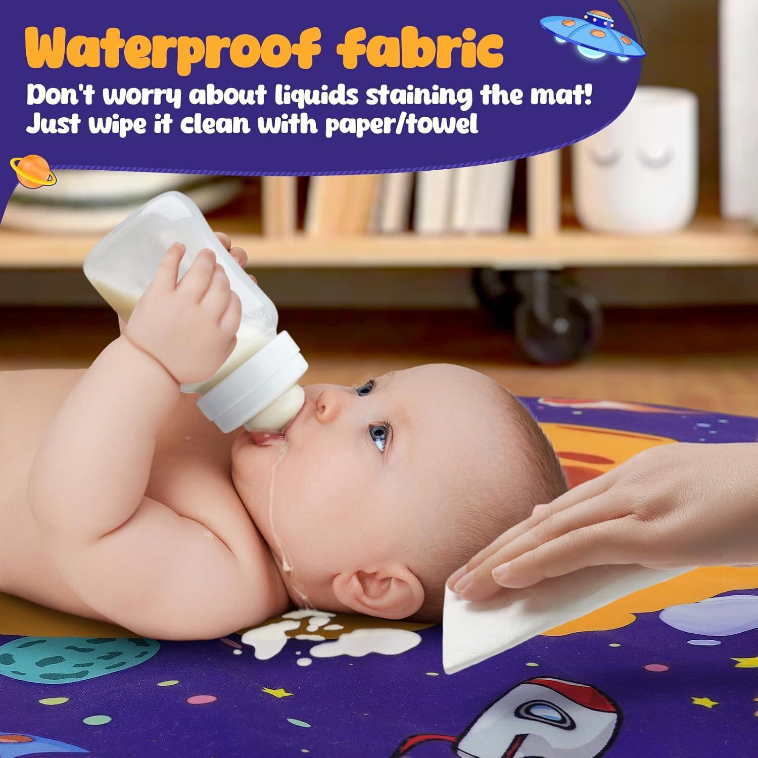 Alfombra de Juego Impermeable para Bebés 91x91 cm Antideslizante