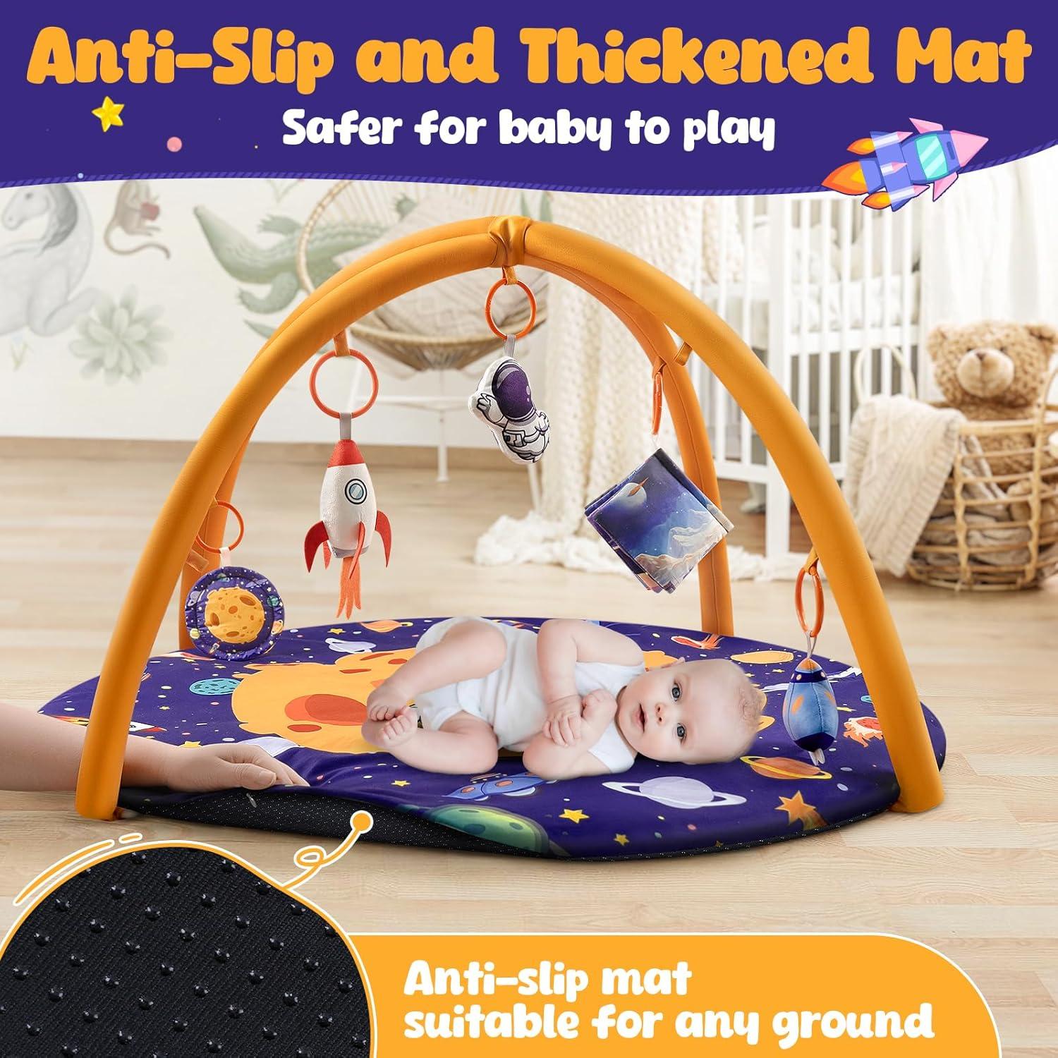 Alfombra de Juego Impermeable para Bebés 91x91 cm Antideslizante