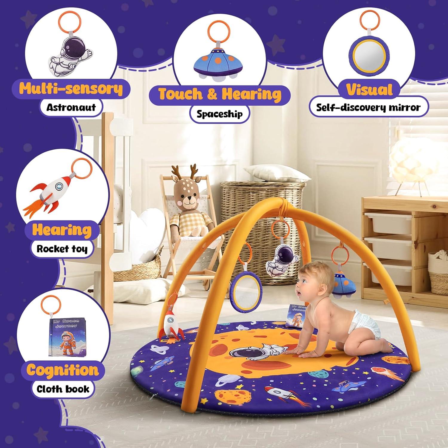 Alfombra de Juego Impermeable para Bebés 91x91 cm Antideslizante