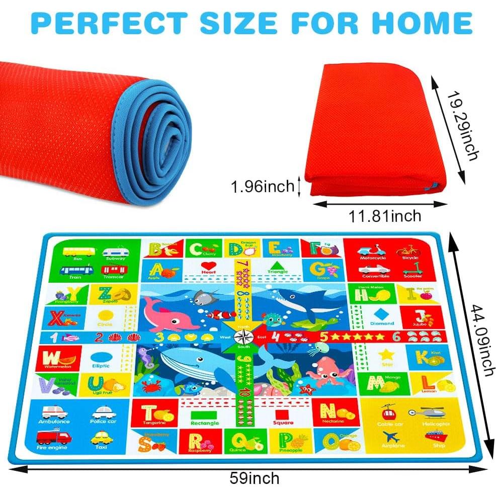 Alfombra de Juego Oarifun 112x150 cm Antideslizante Multicolor