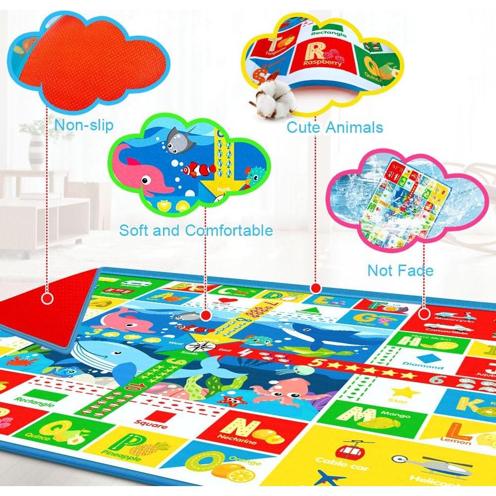 Alfombra de Juego Oarifun 112x150 cm Antideslizante Multicolor