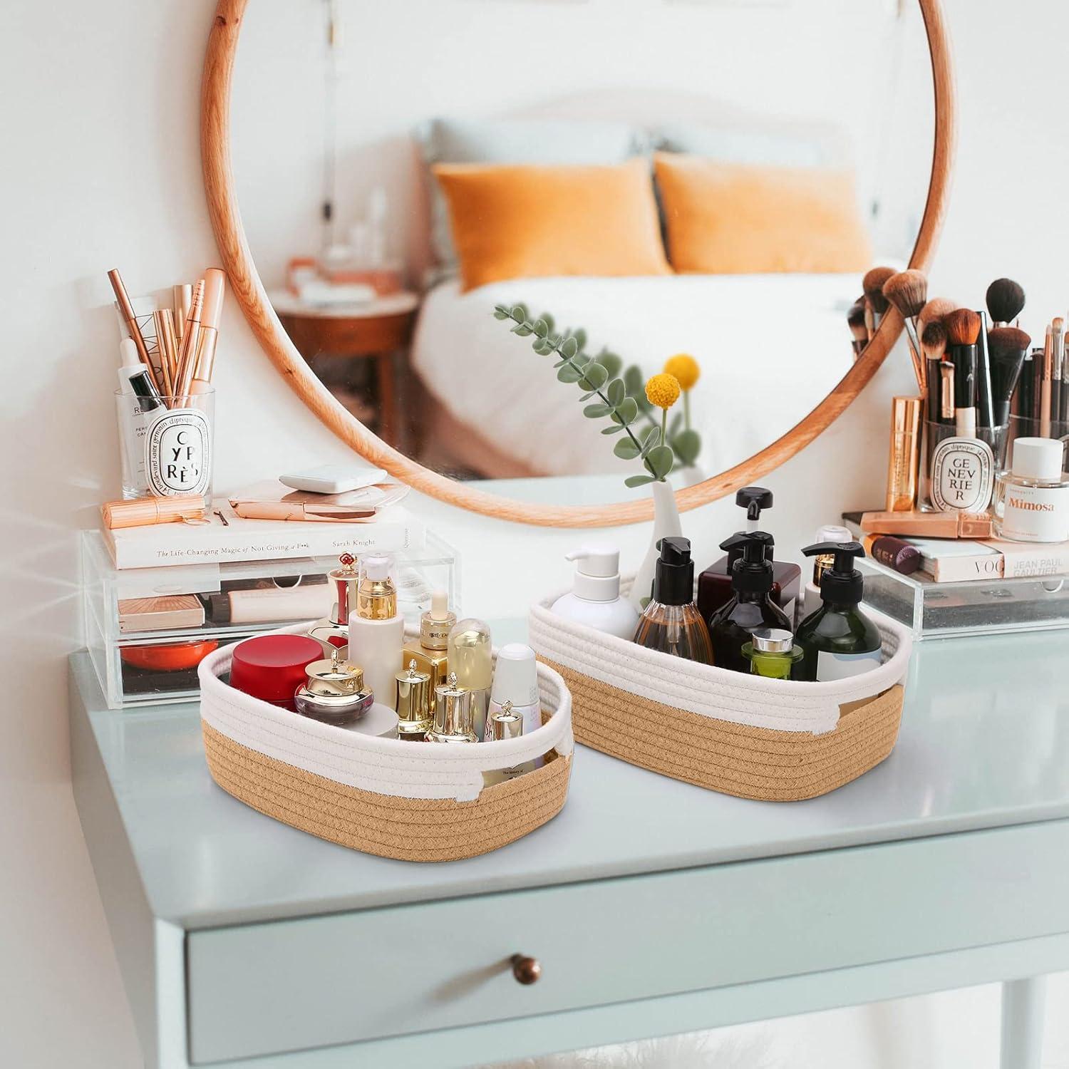 Juego de 7 Cestas de Algodón Tejidas HLWDFLZ - Organizador