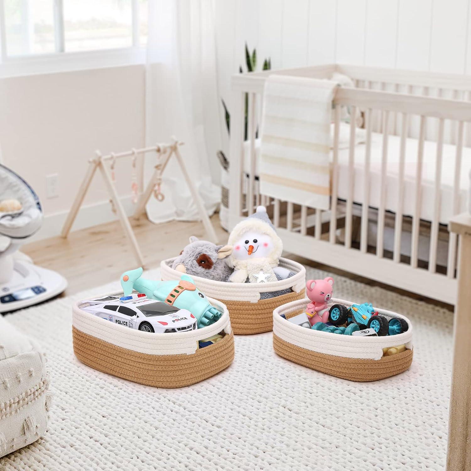 Juego de 7 Cestas de Algodón Tejidas HLWDFLZ - Organizador