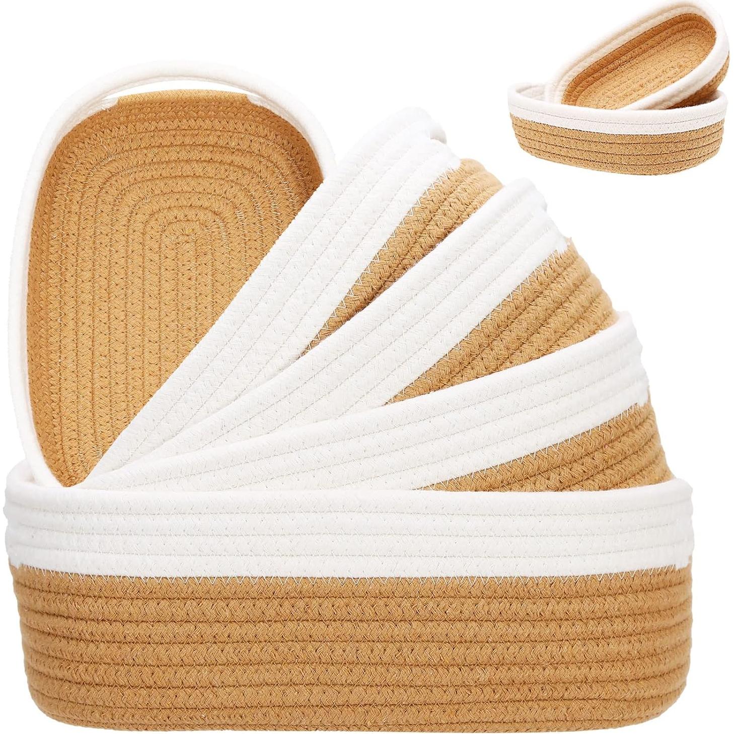 Juego de 7 Cestas de Algodón Tejidas HLWDFLZ - Organizador