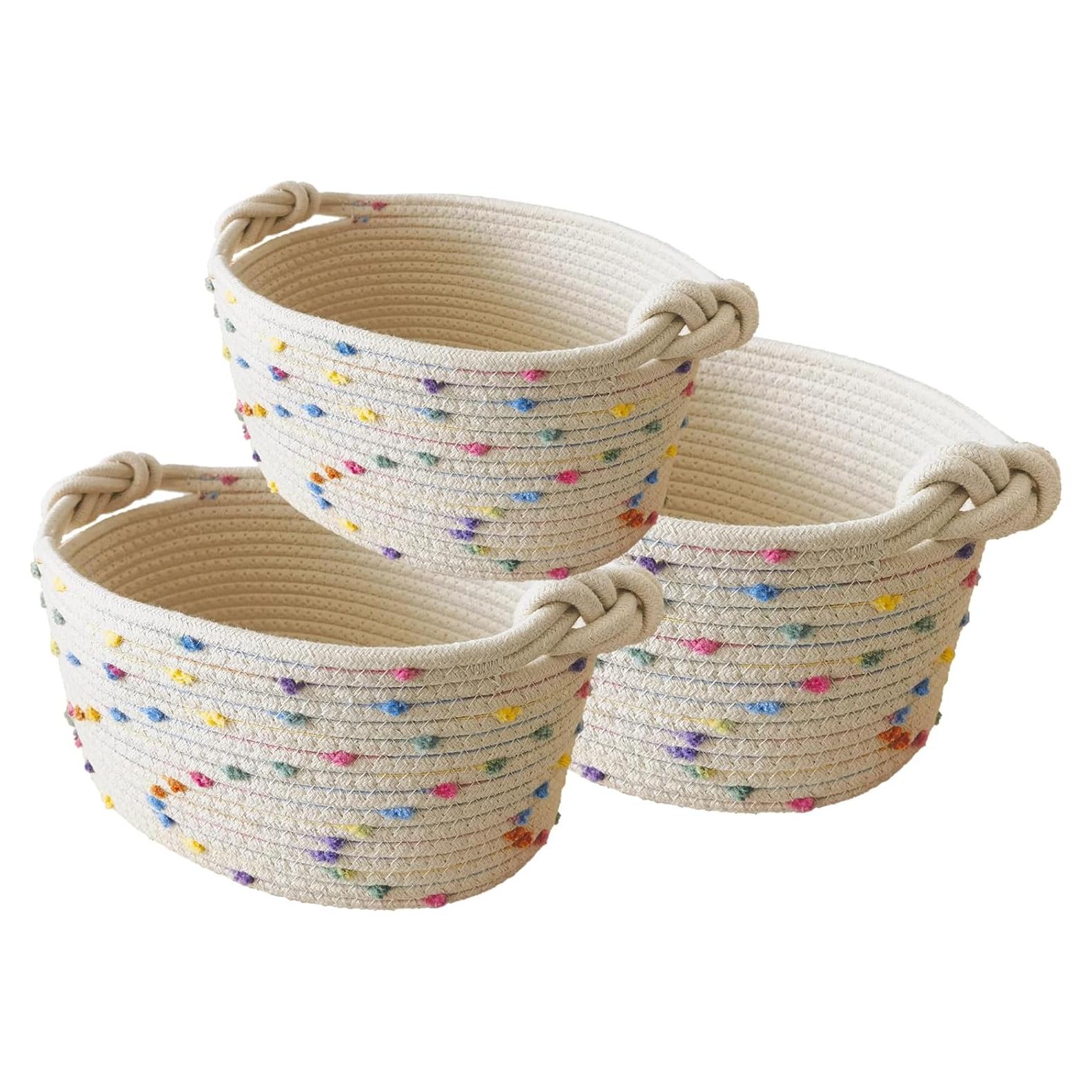 Juego de 3 Cestas de Almacenamiento Esme L&H de Algodón