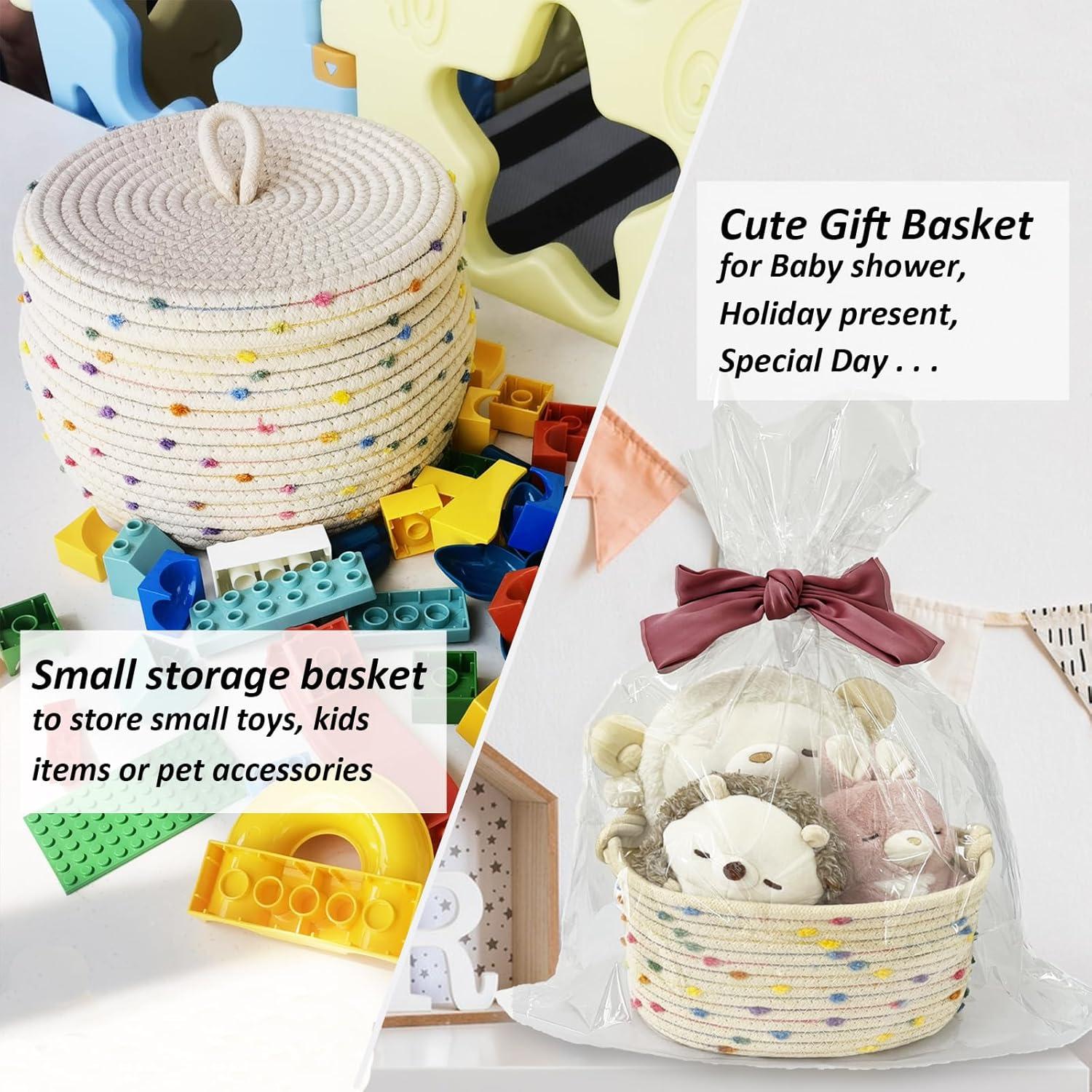 Juego de 3 Cestas de Almacenamiento Esme L&H de Algodón