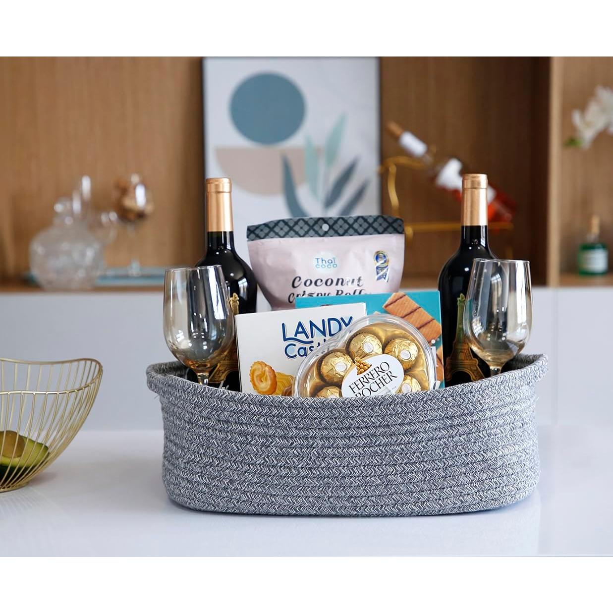 Cesta de Almacenamiento CIKI HOME Algodón 36.8x27.9x12.7 cm