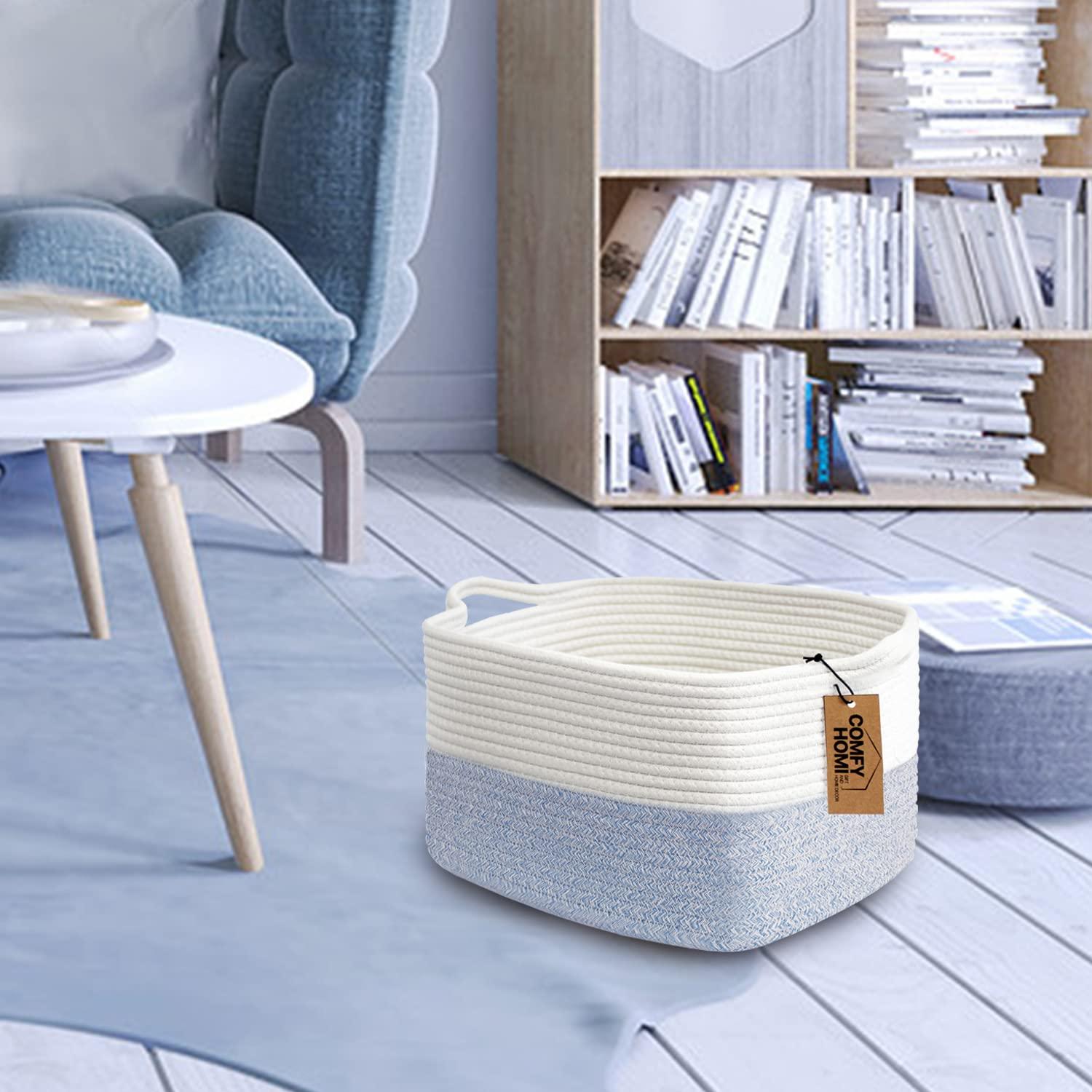 Cesta de Almacenamiento Tejida Comfy-Homi Algodón 34.3x27.9x24.1cm