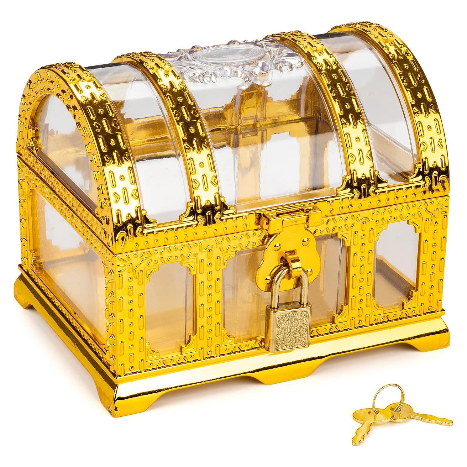 Cofre del Tesoro Pirata Pemalin con Candado 14x12x11.4cm