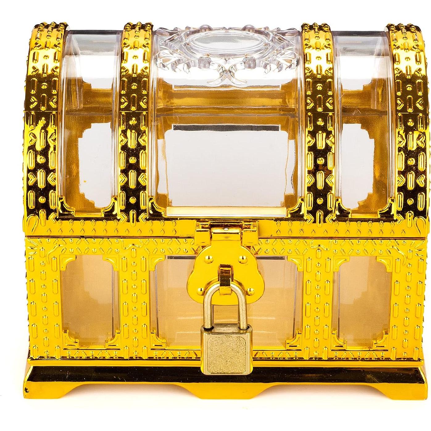 Cofre del Tesoro Pirata Pemalin con Candado 14x12x11.4cm