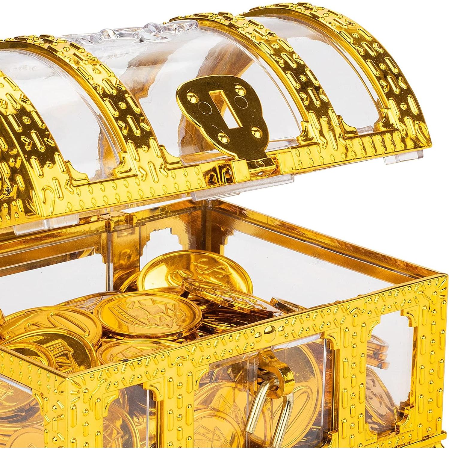 Cofre del Tesoro Pirata Pemalin con Candado 14x12x11.4cm