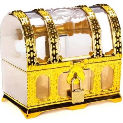 Cofre del Tesoro Pirata Pemalin con Candado 14x12x11.4cm