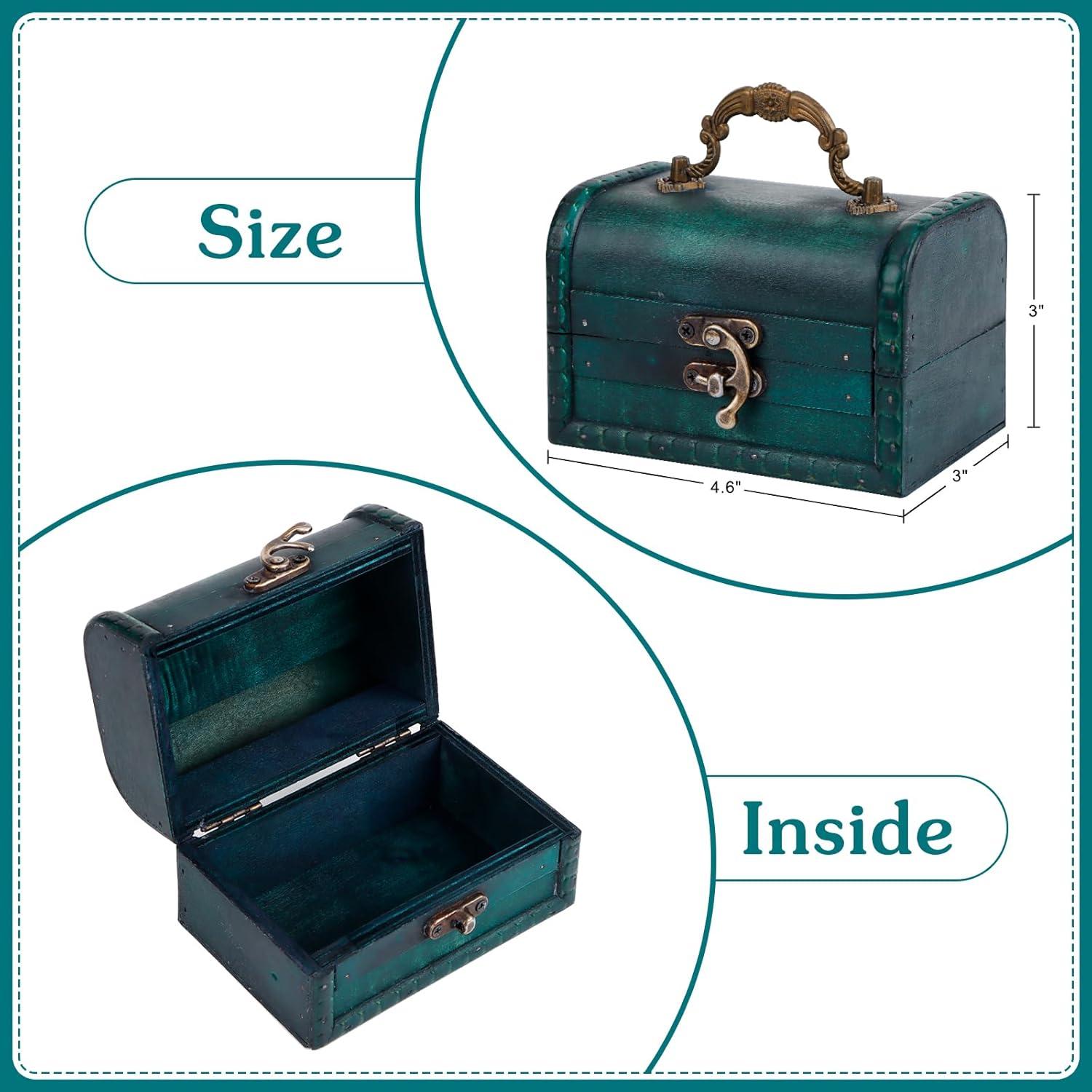 Caja de Tesoro Pequeña WaaHome Verde 11.7x7.6x7.6 cm