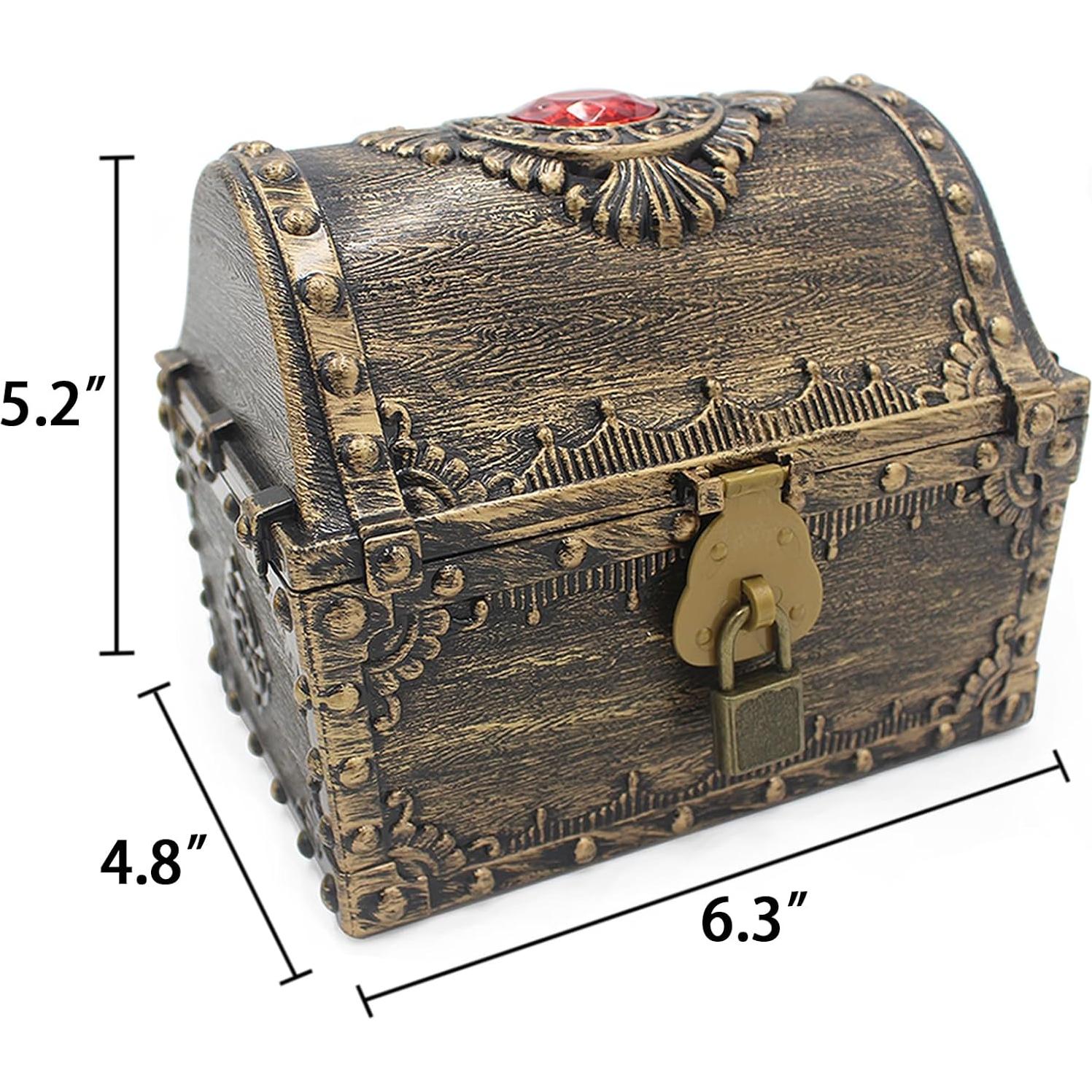 Cofre del Tesoro Infantil Pemalin - Caja de Almacenamiento 12.19x13.21cm