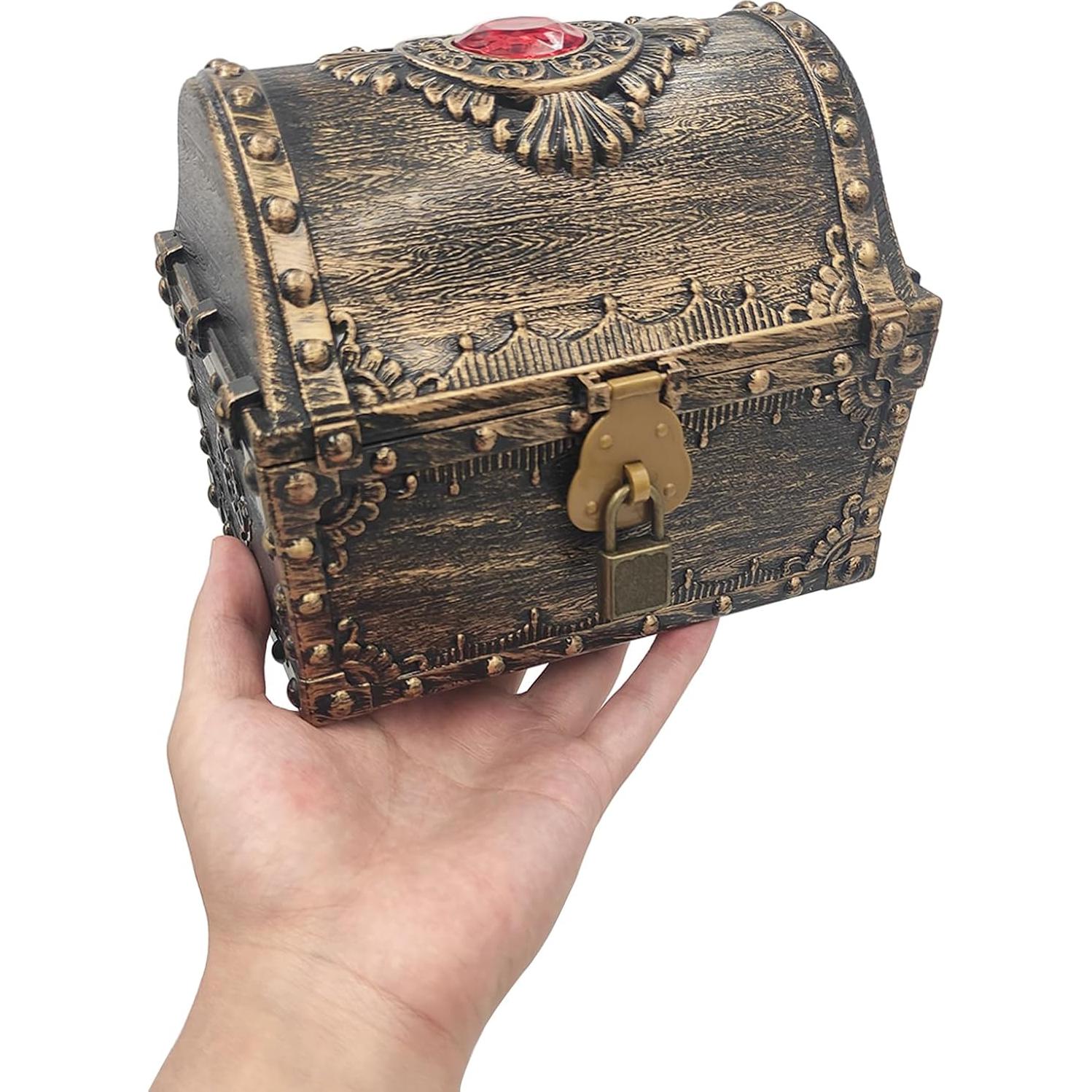 Cofre del Tesoro Infantil Pemalin - Caja de Almacenamiento 12.19x13.21cm