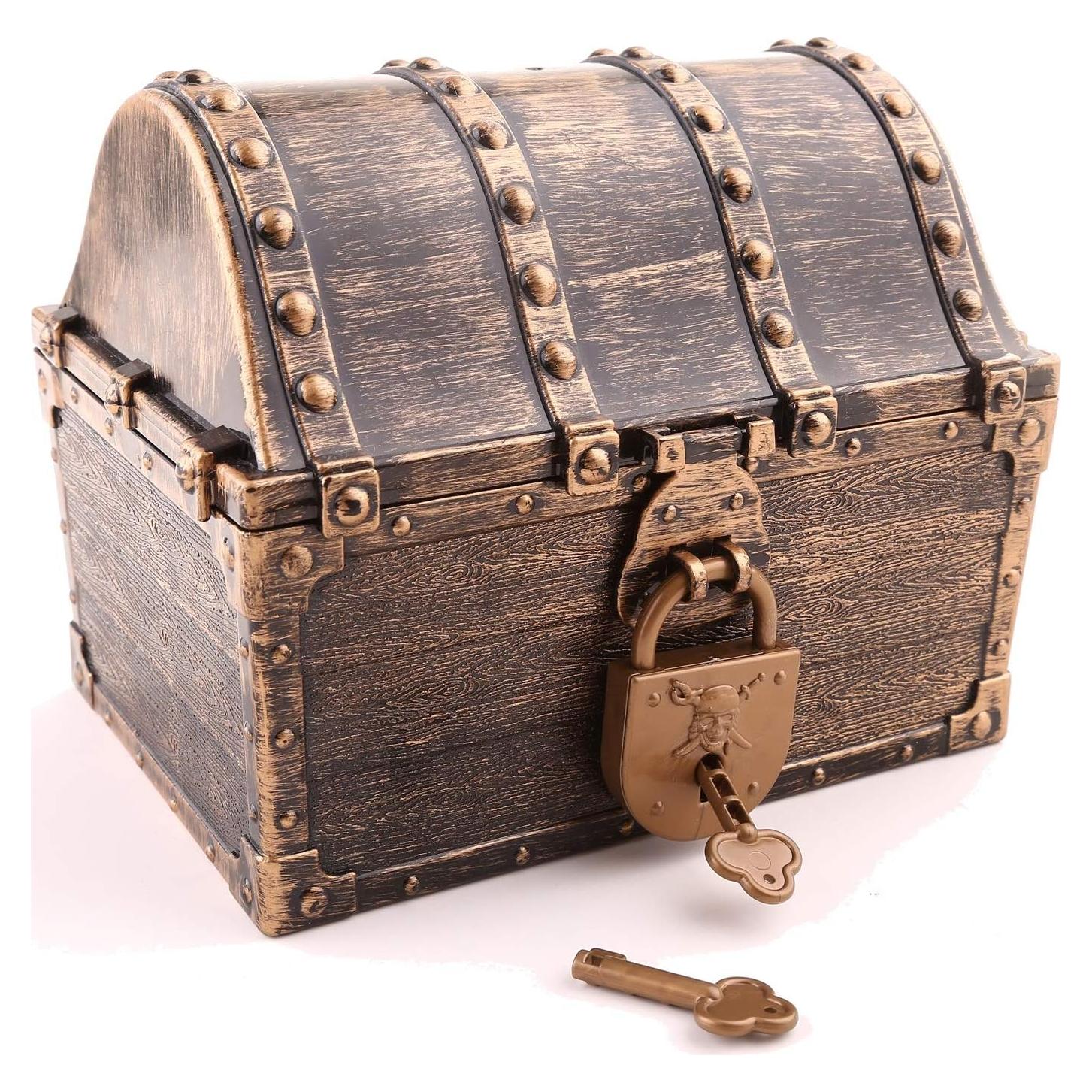 Caja de Tesoro Pirata Lingway Toys 16x12x13 cm con Cerraduras