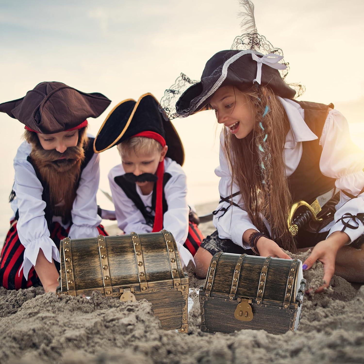 Caja de Tesoro Pirata Lingway Toys 16x12x13 cm con Cerraduras