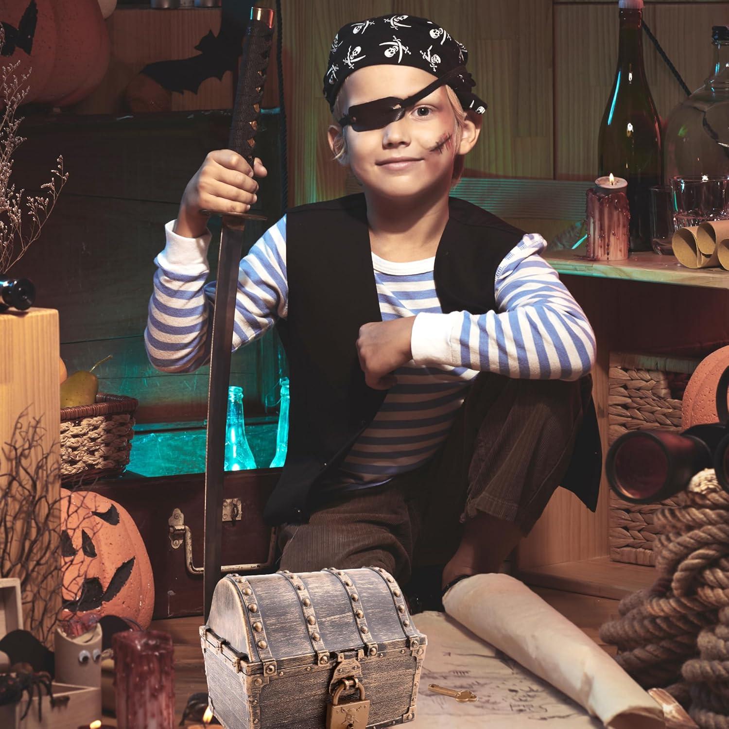 Caja de Tesoro Pirata Lingway Toys 16x12x13 cm con Cerraduras