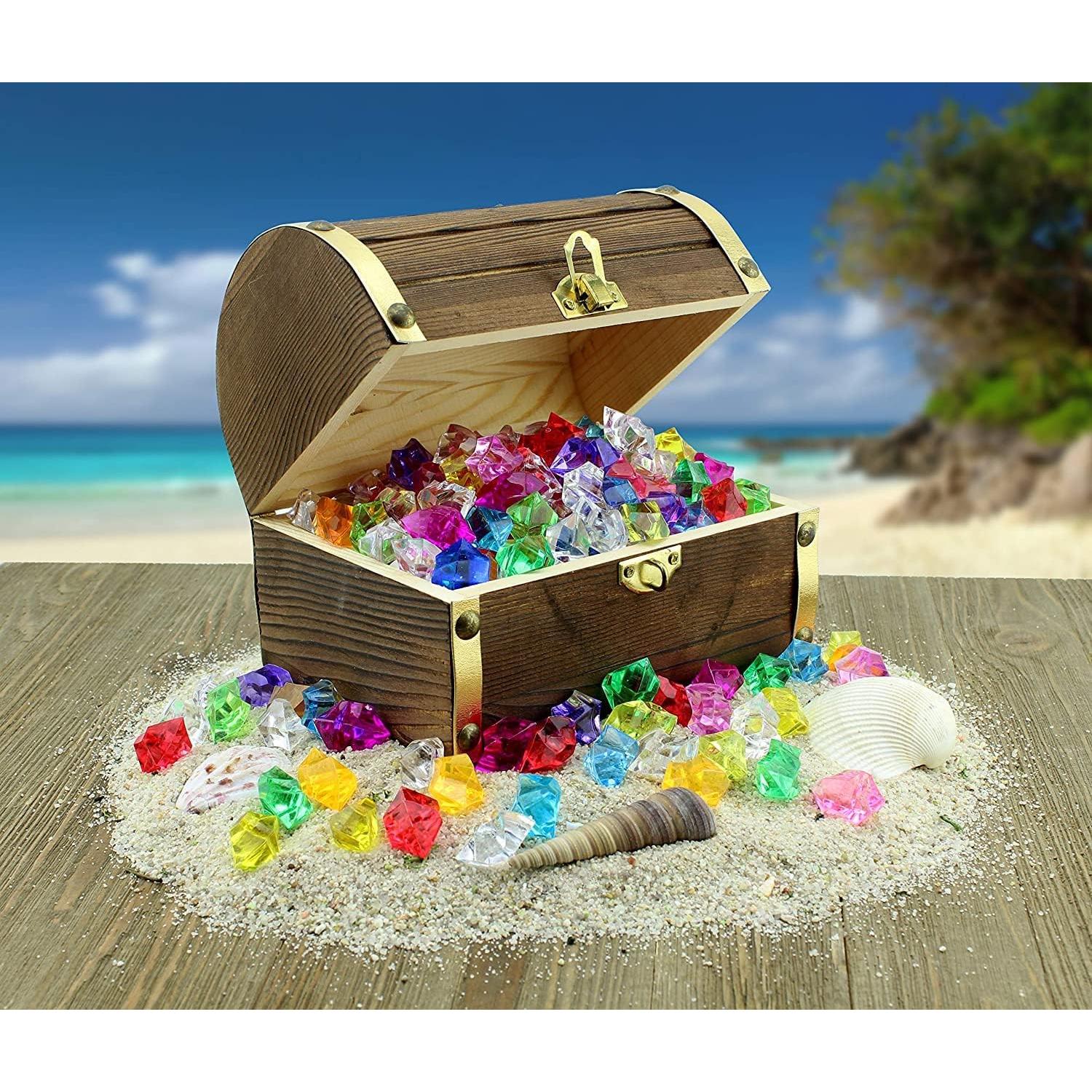 Cofre del Tesoro Pirata Attatoy con 240 Gemas Acrílicas