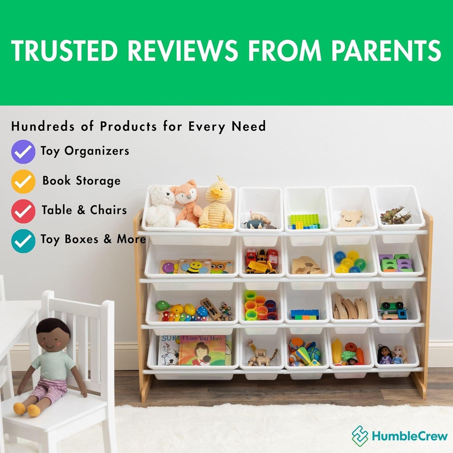 Organizador de Juguetes Extra Grande Humble Crew 20 Contenedores