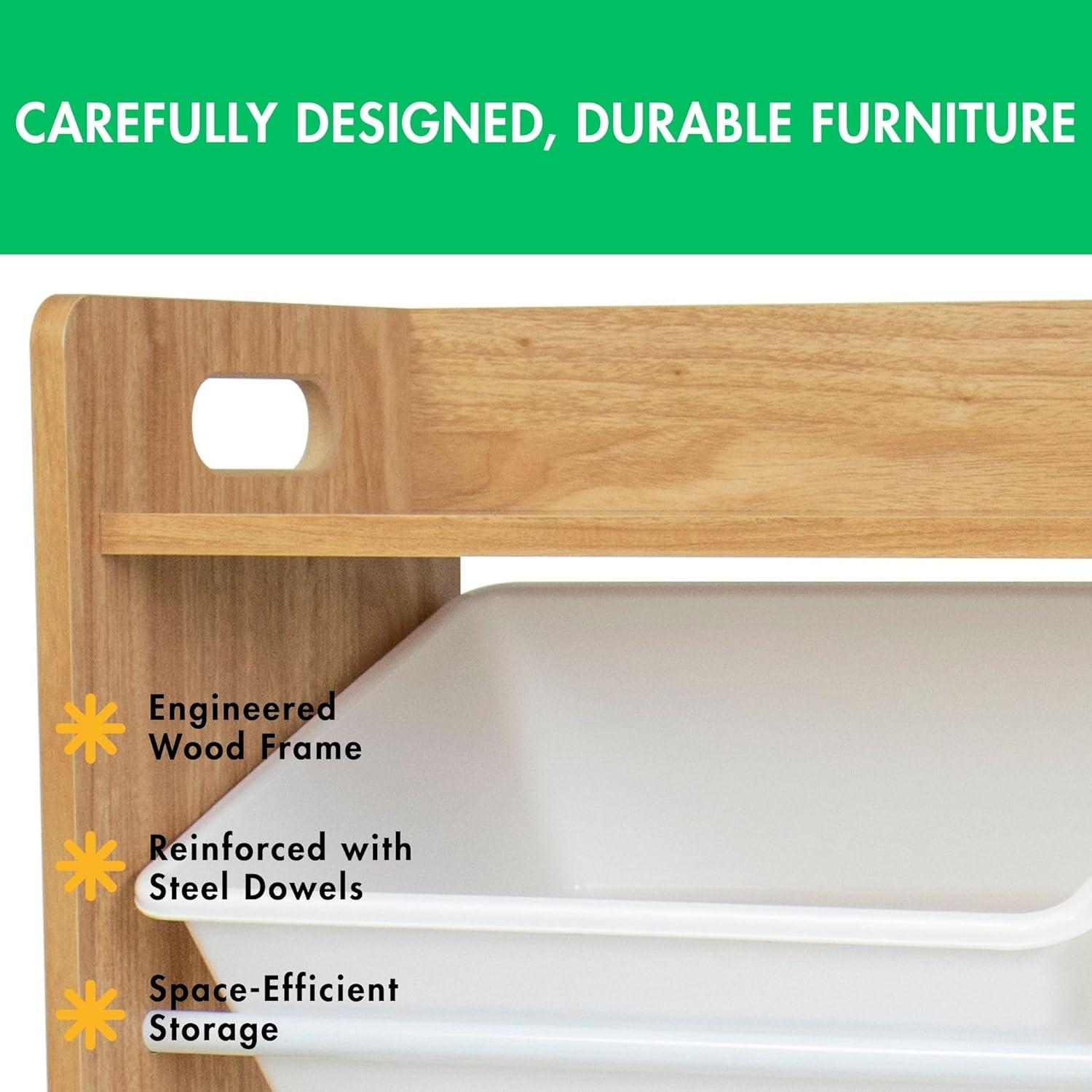 Organizador de Juguetes Humble Crew con Estante y 9 Contenedores