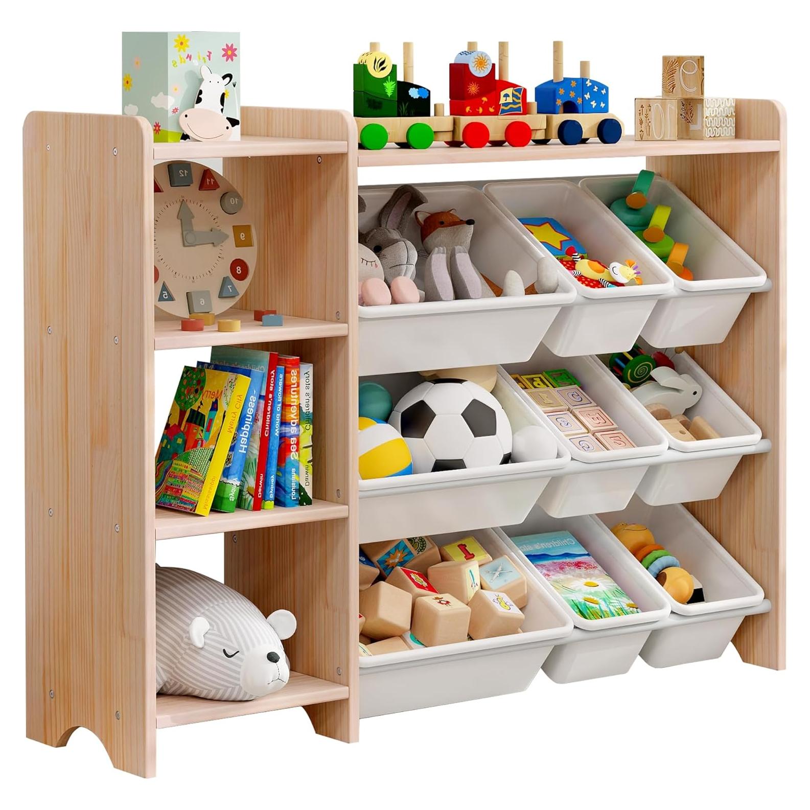 Organizador de Juguetes MallBest SNG01-WW - Madera Sólida 9 Contenedores