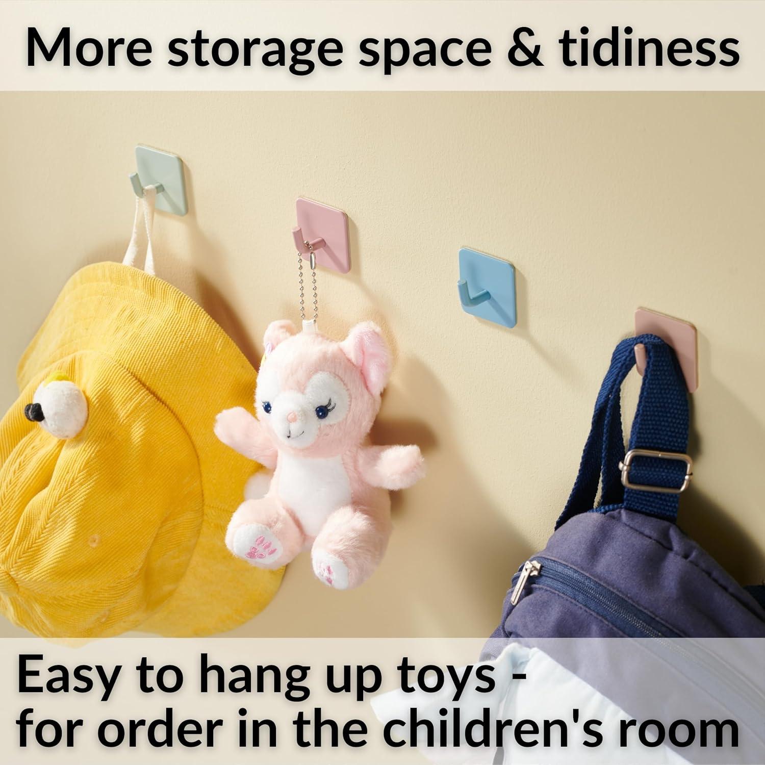 Ganchos de Pared Autoadhesivos DEKAZIA para Niños - Multicolor
