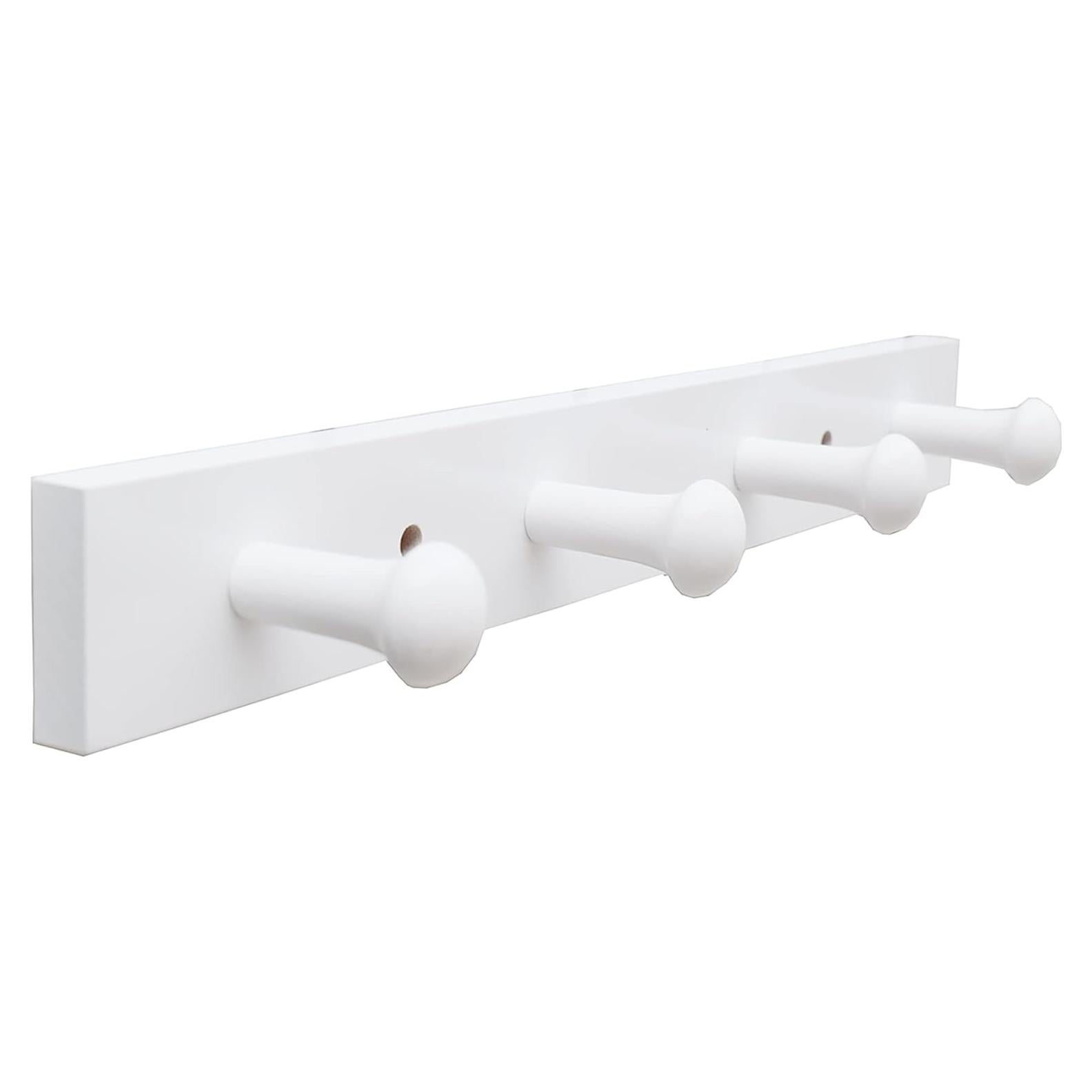 Perchero de pared Tmflove 4 ganchos blanco bambú 39.4 cm