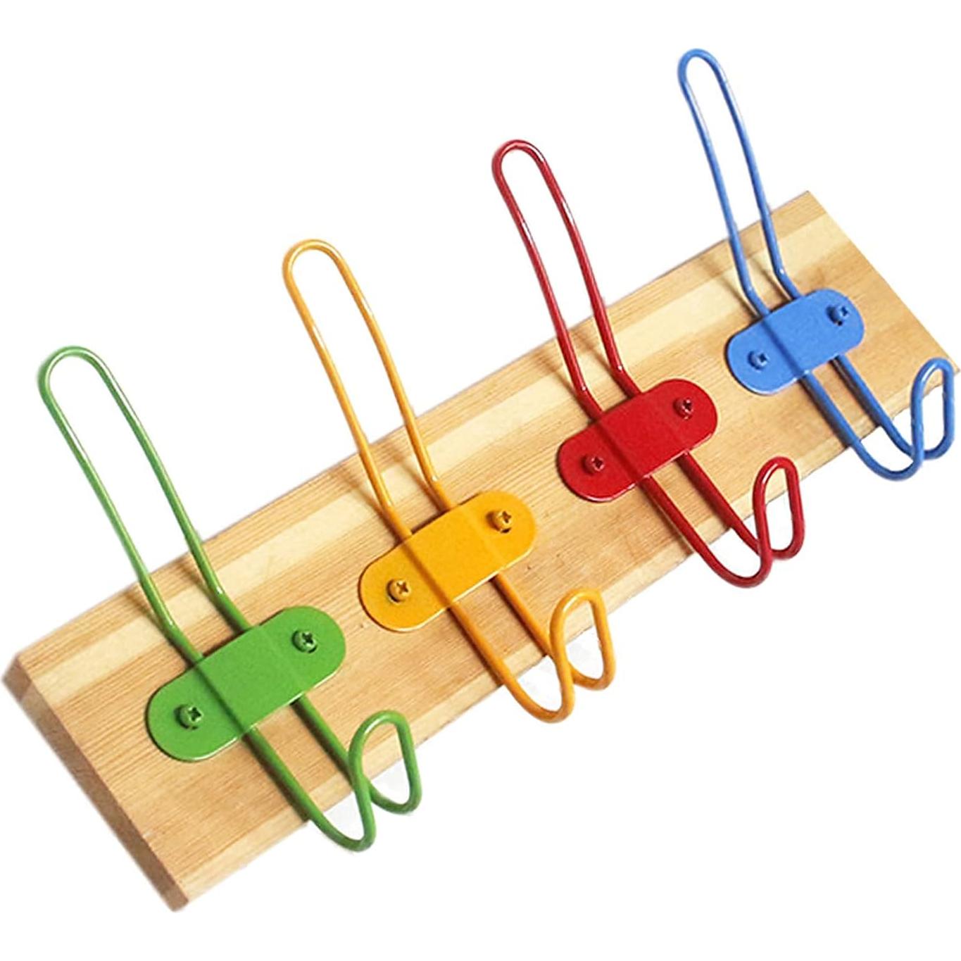 Ganchos de Pared Coloridos Zagxuade para Niños - 4 Unidades