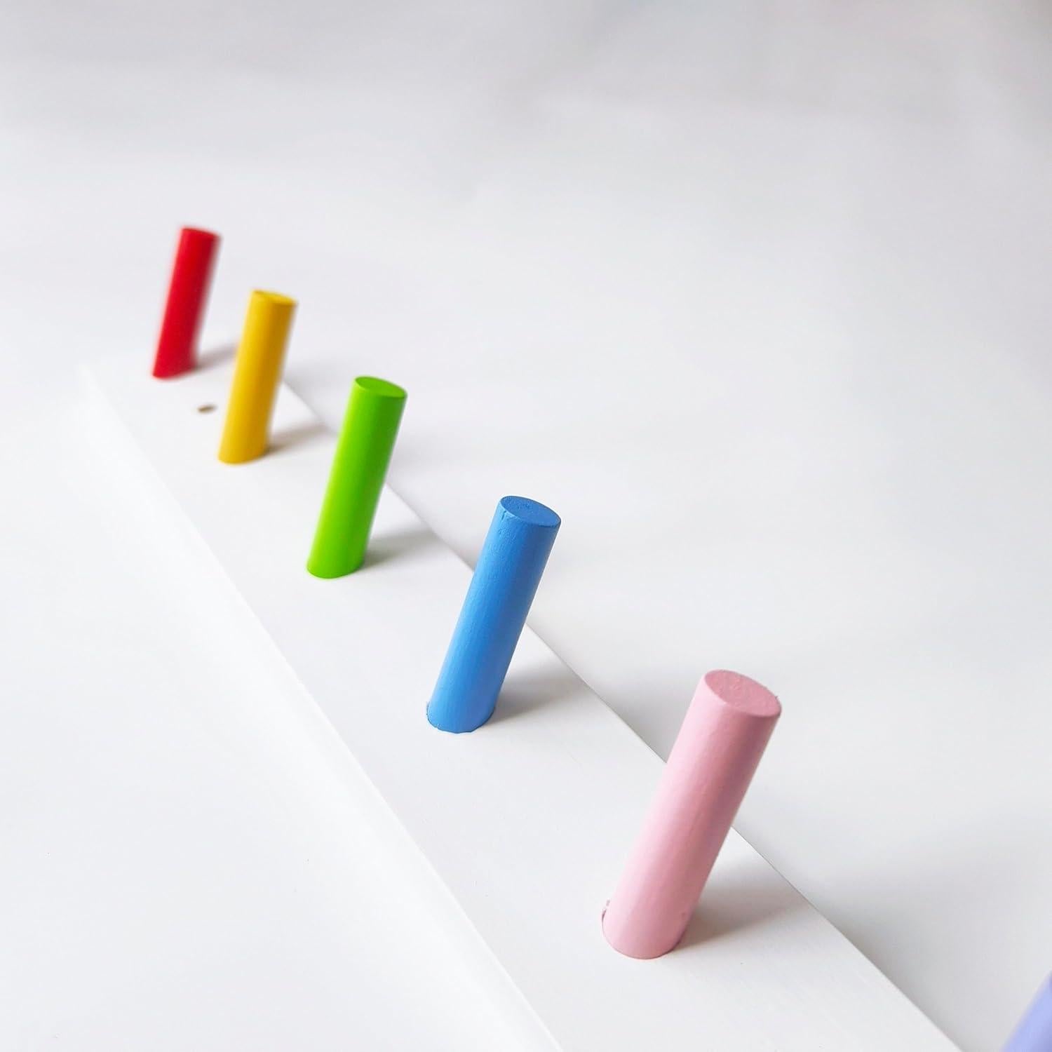 Perchero de pared AMAPON de madera con 6 ganchos Arcoíris