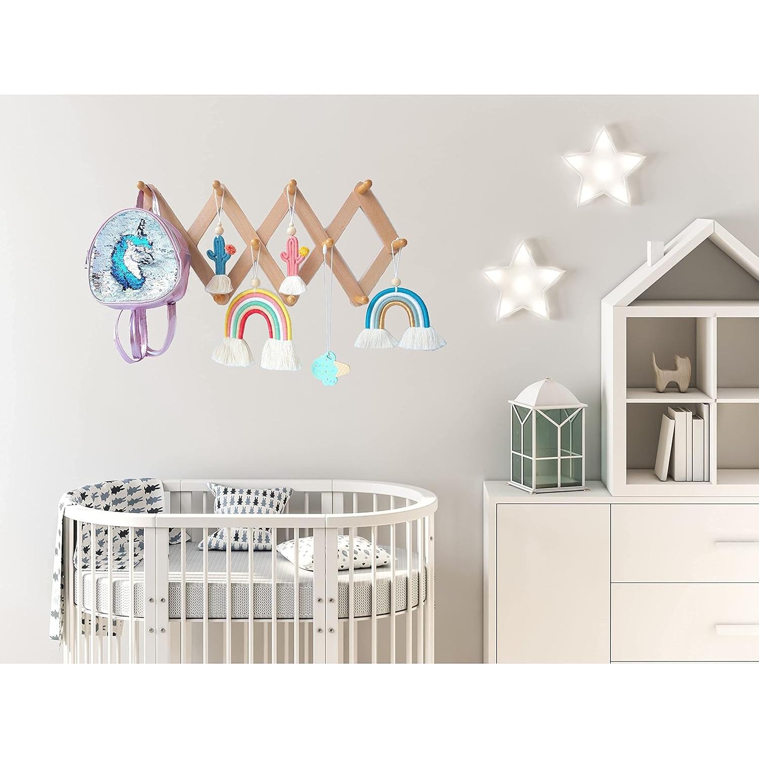 Estante de Pared Expandible Mila Millie | 13 Ganchos de Madera