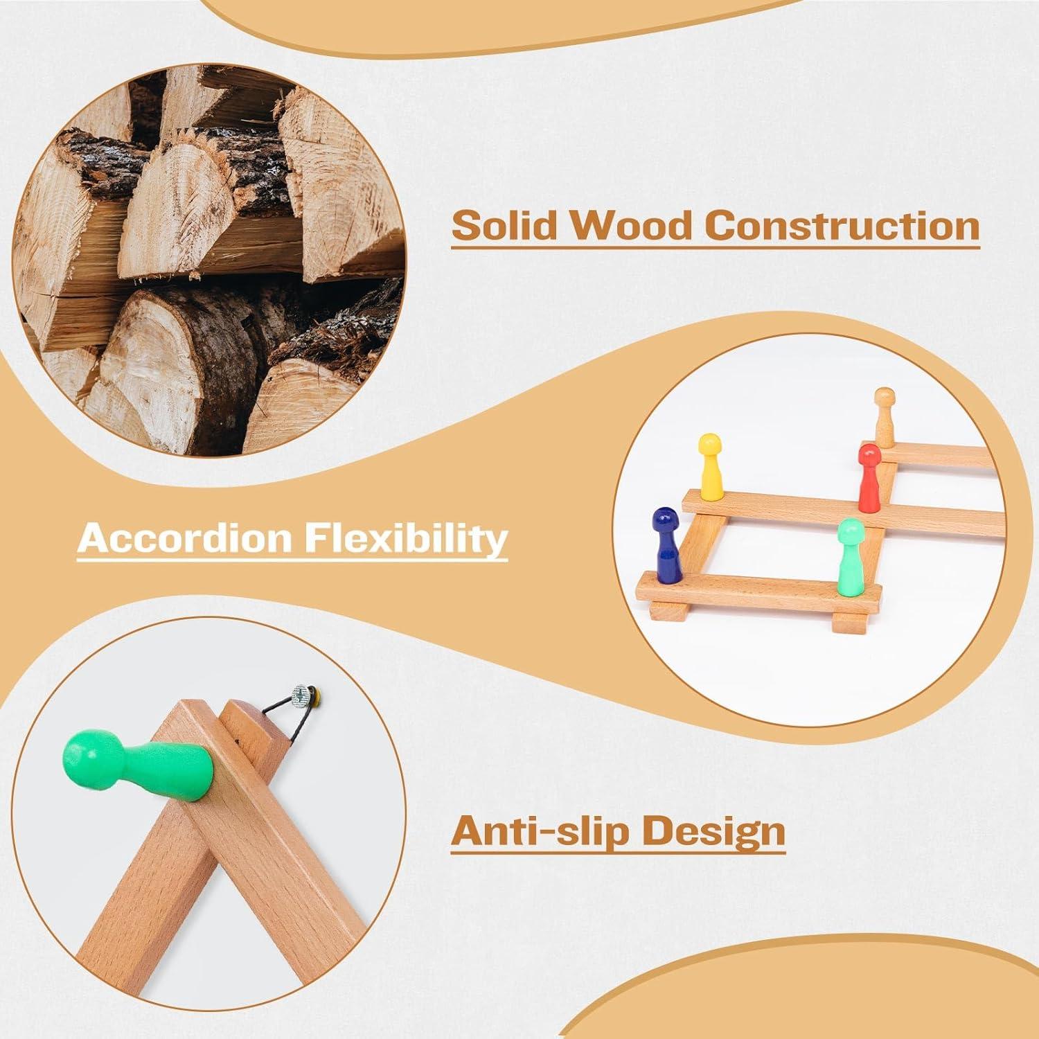 Perchero Expandible SCUNDA de Madera para Sombreros 10 Ganchos