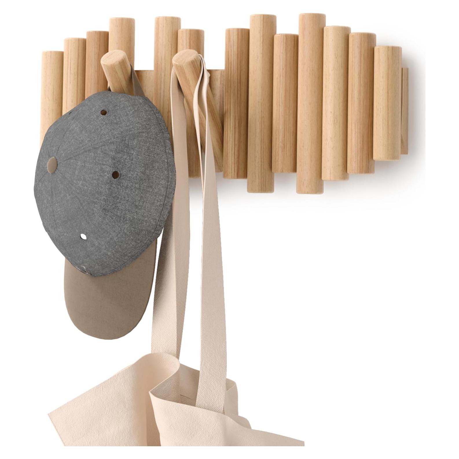 Gancho de Pared Umbra Picket 5 Ganchos Madera Natural