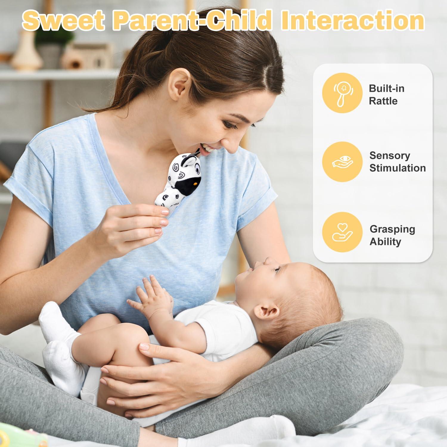 Set de Regalo para Bebé Vaca Lechera - Juguetes Montessori 0-6 Meses